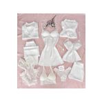 MH Moony Homewears 9'lu Kutulu Taksim Deluxe Saten Kaplı Gecelik Pijama İç Giyim Çeyiz Seti