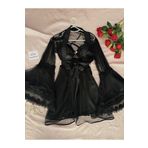 MH Moony Homewears Ultra Lüks Kutulu Zonzanty Saten Gecelik Tül Sabahlık Seti