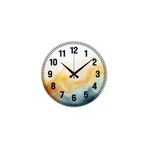 M&H Quality 124561651200 Çiçek Desenli Dekoratif Türkçe Rakamlı Uv Baskılı Duvar Saati (Sessiz) Akar Mekanizma Metal Akrep
