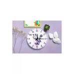 M&H Quality 45544651500055 Dekoratif Türkçe Rakamlı Uv Baskılı Duvar Saati (Sessiz) Akar Mekanizma Metal Akrep Yelkovan