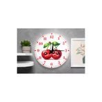 M&H Quality 51651651500 Kiraz Desenli Duvar Saati – Çocuk Odası Dekoratif Sessiz Mekanizma 40 Cm
