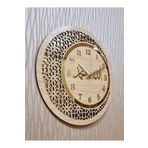 M&H Quality Ahşap ve Aynalı Allah-muhammed Motifli Normal Rakamlı Duvar Saati 600