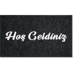 M&H Quality Dekoratif Nem Alıcı Toz Alıcı Siyah Kapı Önü Paspası Iç ve Dış Kapı Paspası Halı Paspas Lux - Bej - 45 x 70 cm