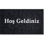 M&H Quality Dekoratif Nem Alıcı Toz Alıcı Siyah Kapı Önü Paspası Iç ve Dış Kapı Paspası Halı Paspas Lux - Beyaz - 45 x 70 cm
