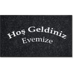 M&H Quality Dekoratif Nem Alıcı Toz Alıcı Siyah Kapı Önü Paspası Iç ve Dış Kapı Paspası Halı Paspas Lux - Gold - 45 x 70 cm