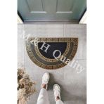 M&H Quality Dekoratif Yarım Ay Versace Model Kapı Önü Paspası Yıkanabilir Toz Alıcı Halı - 45 x 70 cm - Gold