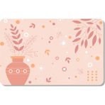 M&H Quality Dijital Baskılı Desenli Dekoratif Dış Kapı Önü ve Iç Mekan Paspası Yıkanabilir Kaymaz Taban - Pembe - 70 x 45 cm