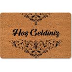 M&H Quality Dijital Baskılı Kapı Önü Paspas Hoşgeldiniz Yazılı Desenli Çok Amaçlı Iç Ve Dış Kapı Önü Paspas I Mutfak Ve Lavabo Uygundur - Kahverengi - 45 x 70 cm