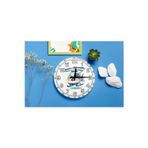 M&H Quality Sevimli Helikopter Karakterli Sessiz Mekanizma Duvar Saati – Çocuk Odası Dekoratif