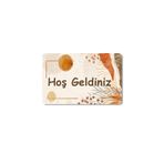 M&H Quality(209) Dijital Baskılı hoş geldiniz yazılır Desenli Dekoratif Dış Kapı Önü ve Iç Mekan Paspası yıkanabilir Turkuaz 45 x 70
