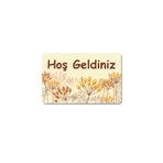 M&H Quality(211) Dijital Baskılı hoş geldiniz yazılır Desenli Dekoratif Dış Kapı Önü ve Iç Mekan Paspası yıkanabilir Bej 45 x 70