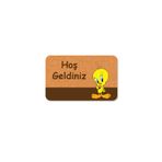 M&H Quality(376) Bebek uyuyor yazılı Dekoratif Dış Kapı Önü ve Iç Mekan Paspası yıkanabilir Turuncu 45 x 70