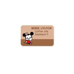 M&H Quality(377) Bebek uyuyor yazılı Dekoratif Dış Kapı Önü ve Iç Mekan Paspası yıkanabilir Kahverengi 45 x 70