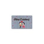 M&H Quality(412) Dijital Baskılı kapı önü paspas Hoşgeldiniz Yazılı Çiçek Desen ve kedi Iç ve Dış Kapı Yıkanabilir turuncu 45 x 70