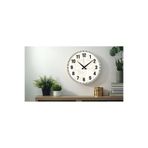 M&H Quality(456) Çiçek desenli Dekoratif Türkçe Rakamlı UV Baskılı Duvar Saati (Sessiz) Akar Mekanizma Metal Akrep Bej 40 x 40