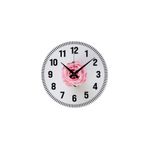 M&H Quality(457) Çiçek desenli Dekoratif Türkçe Rakamlı UV Baskılı Duvar Saati (Sessiz) Akar Mekanizma Metal Akrep Çok Renkli 40 x 40
