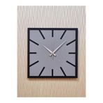 M&H Quality(491) Dekoratif Duvar Saati Ahşap (Akar Saniye Sessiz Mekanizma) Metal Akrep Yelkovan Siyah ve Füme Rengi Siyah ve Füme 42 x 42