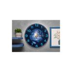 M&H Quality(498) Gece Manzaralı Dekoratif Sessiz Duvar Saati – Ay Işığı Tasarım Lacivert 40 x 40