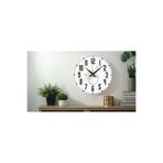 M&H Quality(502) Çiçek desenli Dekoratif Türkçe Rakamlı UV Baskılı Duvar Saati (Sessiz) Akar Mekanizma Metal Akrep Haki 40 x 40