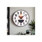 M&H Quality(537) Dekoratif Türkçe Rakamlı UV Baskılı Duvar Saati (Sessiz) Akar Mekanizma 40CM Metal Akrep Yelkovan Beyaz 40 x 40