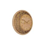 M&H Quality(560) Ahşap Ve Aynalı Allah-muhammed Motifli Normal Rakamlı Duvar Saati tek renk 42 x 42