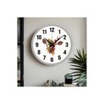 M&H Quality(570) Çiçek desenli Dekoratif Türkçe Rakamlı UV Baskılı Duvar Saati (Sessiz) Akar Mekanizma Metal Akrep Pembe 40 x 40