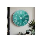 M&H Quality(578) Roma Rakam UV Baskılı Duvar Saati sessiz Akar mekanizma Turkuaz 40 x 40