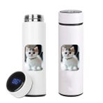 MH Shop Kedi Baskılı Dijital Göstergeli Çelik Termos - 450MLT - 10-12 Saat Sıcak ve Soğuk Tutma - 006 - 450 ml