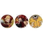 MHA Anime Bardak Altlığı Midoriya Izuku, 3'lü Set Seramik Bardak Altlığı, Bakugou Katsuki/Todoroki Shouto, İçecekler, Kahve Sehpası, Hediyeler için Kaymaz Mantar Tabanlı Yuvarlak Bardak Altlığı