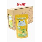 MHAUW 30 Paket Mhauw Kediler İçin Somonlu Ödül Mama Püre 80 Gr