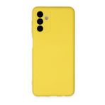Mhd Tech Samsung Galaxy A04S Nano içi Kadife Silikon Sarı Kılıf
