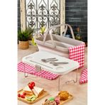 MHK Collection Katlanır Piknik Seti | Masalı Silikon Sepet 24 Lt Kamp Çantası