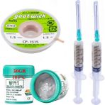 MHM BST-509 Krem Lehim Sıvı Lehim Solder Paste 50GR/ Lehim Emme Temizleme Teli 1,5mm CP-1515