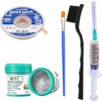MHM Krem Lehim Solder Paste 183°C SN63/PB37 50G Flux Lehim Toplama CP3015 Lehim Emme Teli 3,0 mm 5in1