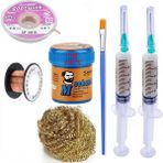 MHM Mechanic Krem Lehim 138°C Sn 42GR Havya Uç Temizleme Flux Lehim Toplama CP-2015 Lehim Emme Teli 2,0 mm SET05