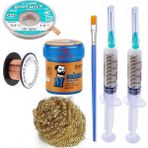 MHM Mechanic Krem Lehim 138°C Sn 42GR Havya Uç Temizleme Flux Lehim Toplama CP-3515 Lehim Emme Teli 3,5 mm SET03