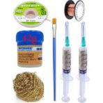 MHM Mechanic Krem Lehim 183°C 42G Flux Lehim Toplama CP-1515 Emme Teli 1,5mm Havya Uç Temizleme SET02