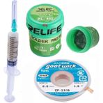 MHM Relıfe RL-402 Krem Lehim Solder Paste 183°C Noclean SN63/PB67 40G Lehim Toplama CP-2515 Emme Teli