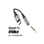 Mi 12 - 12 Pro - 12 Lite Uyumlu Kulaklık Type C 3.5Mm Aux Çevirici Dönüştürücüsü