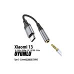 Mi 13 - 13 Pro - 13T - 13T Pro - 13 Lite 13 Ultra Uyumlu Kulaklık Dönüştürcü Type C Aux Çevirici