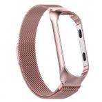 Mi Band 4 - Mi Band 3 Icin Miknatisli Metal Kordon Rose