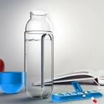 Mi-Ça Home Pillbox Su Mataralı Hap Bölmeli Mavi Ilaç Kutusu Suluk 600ML Kapasiteli