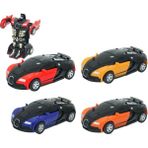 Mi-Toys Kırılmaz Robota Dönüşen Araba Bli - Pembe - Lacivert
