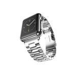 Mi7a Apple Watch 2/3/4/5/6/7/8/Se/Ultra 42 44 45 49MM Uyumlu Çelik Baklalı Metal Kordon