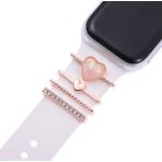 Mi7a Apple Watch Charm Set Kordon Aksesuarı Tüm Seri Kordonlara Uyumlu Kordon Süsü - Rose Gold