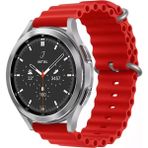 Mi7a Huawei Watch Gt / Gt2 / Gt2 Pro / Gt3 / Gt3 Pro - Honor Magic Watch 2 46MM - Samsung Gear Watch 46MM Silikon Kordon Kayış - Kırmızı