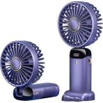 Mi7a Katlanabilir Mini Fan El Tipi Şarjlı Vantilatör - Mor