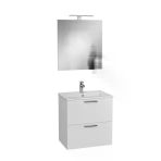 Mia 75021 Banyo Dolabı Seti, Çekmeceli, 60 Cm, Parlak Beyaz