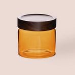 Mia Akasya Yuvarlak Cam Kavanoz - Amber - 500 ml - Çok Renkli - 1000 ml