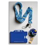 Mia Aurora Yıldızlı Gece Van Gogh Lanyard Seti Yoyo Yatay Kartlık Boyun Askı İpi 3lu Set BYI0015